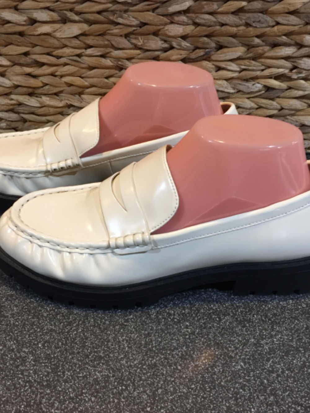LOFT Cream Patent Leather Penny Loafers - Picture 6 of 15